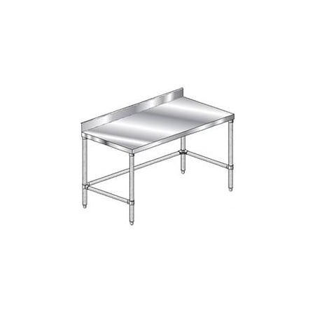 Aero Aero Manufacturing Workbench, 16 Ga. 304 Series Stainless, 4" Backsplash, 120"Wx30"D 3TGBX-30120